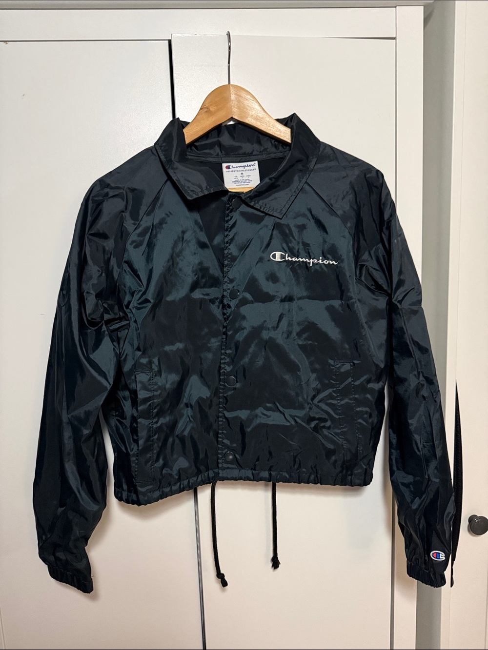 Champion Black Lightweight Bomber Coach Jacket